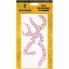 Browning Buckmark Car Decal, Pink Rhinestone, 6-in