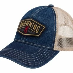 Browning Denim Hunting Mesh Back Baseball CaP With Adjustable Closure