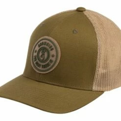 Browning Dusted Loden Hunting Mesh Back Baseball CaP With Adjustable Closure, Green/Beige