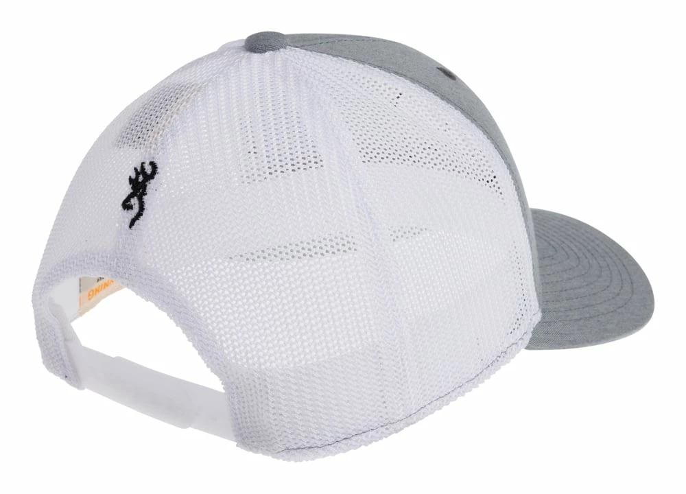 Browning Mountain Buck Hunting Mesh Back Baseball CaP With Adjustable Closure, Grey/White 2 Browning Mountain Buck Hunting Mesh Back Baseball CaP With Adjustable Closure, Grey/White - Image 2