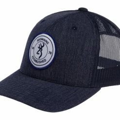 Browning Scout Hunting Mesh Back Baseball CaP With Adjustable Closure, Navy Blue