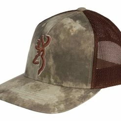 Browning AU Hunting Mesh Back Baseball CaP With Adjustable Closure, Camo/Brown
