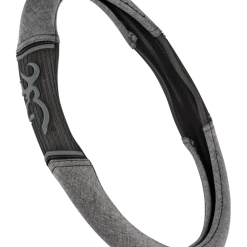 Browning Buckmark Branding Steering Wheel Cover, Chevron Heathered Grey