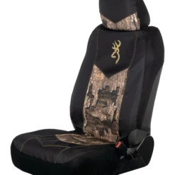 Browning Buckmark Branding Low Back Realtree Camo Seat Cover, Black & Camo