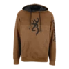 Browning Men's Peak Pullover Hunting Hoodie With Buckmark Print And Pocket, Brown/Black