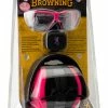 Browning Junior Eyewear & Earmuff Shooting Range Kit, Pink/Black